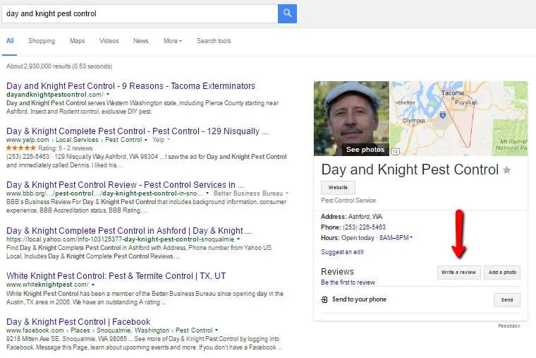 how to create custom url google review
