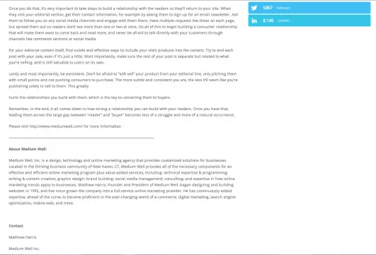 Marketing Challenge- mixing Editorial with E-commerce